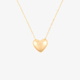 Puffy Heart Bead Pendant Necklace