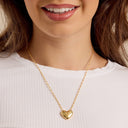 Puffy Heart Bead Pendant Necklace