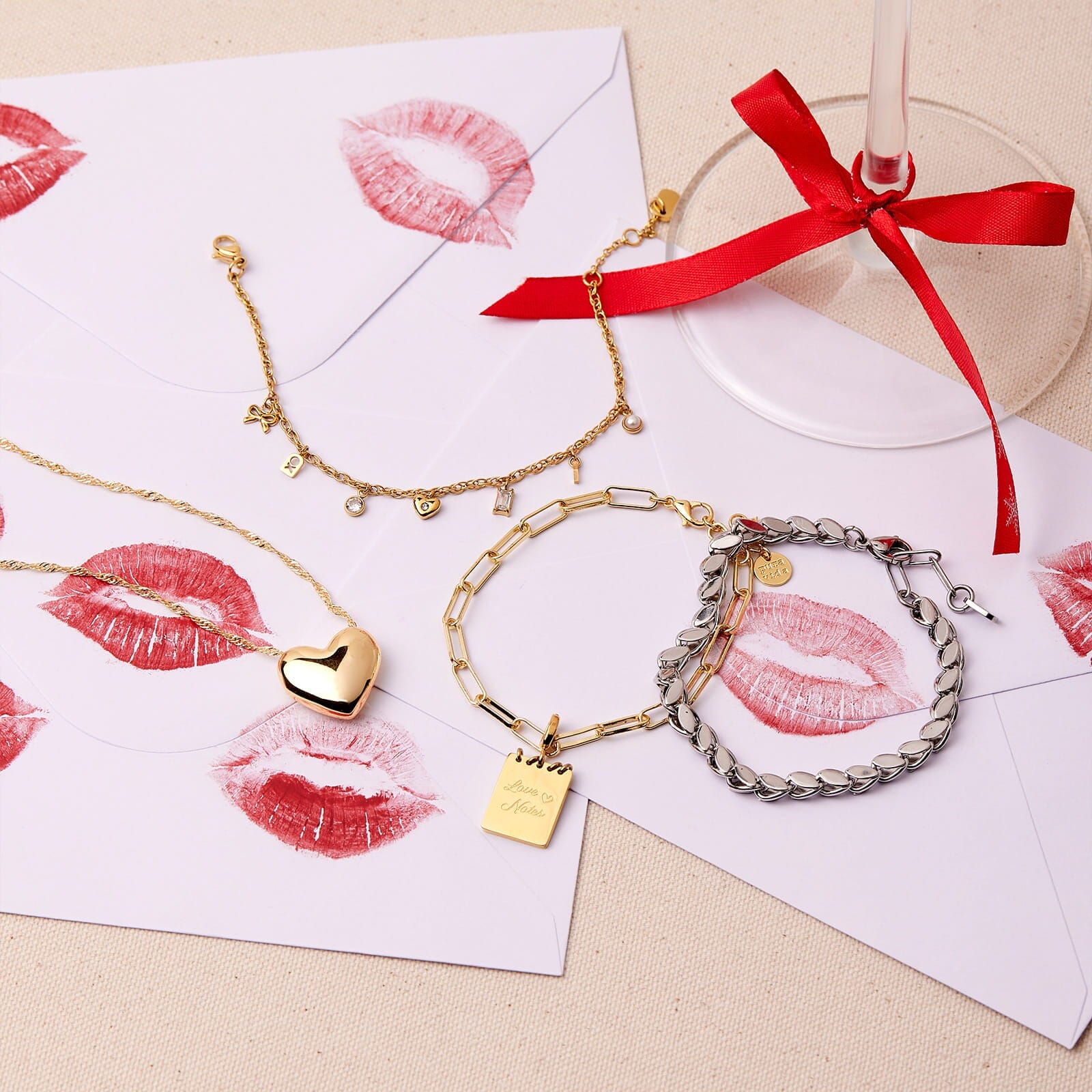 Love Charms Chain Bracelet