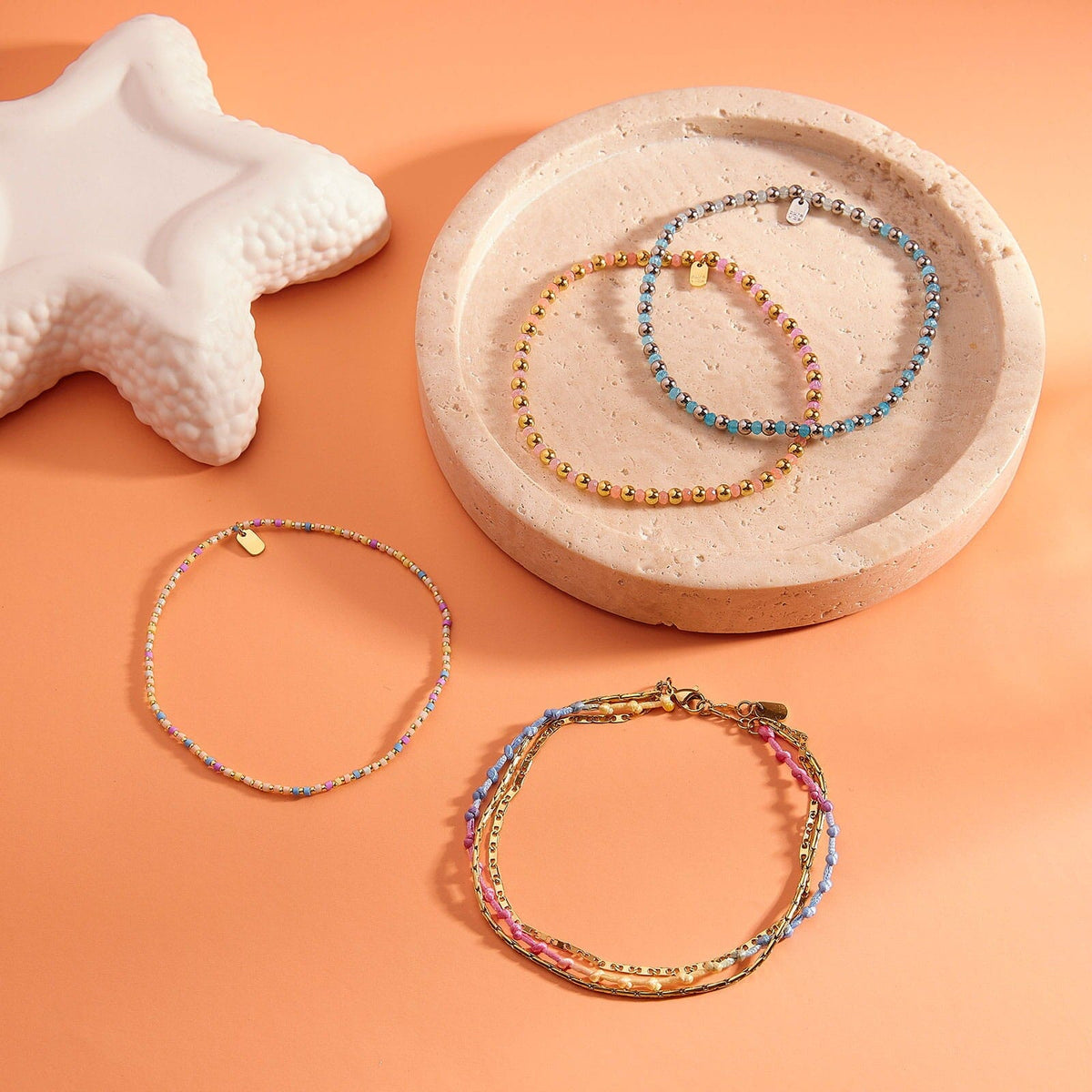 Ombre Knot Layered Bracelet