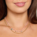 String and Chain Layered Necklace
