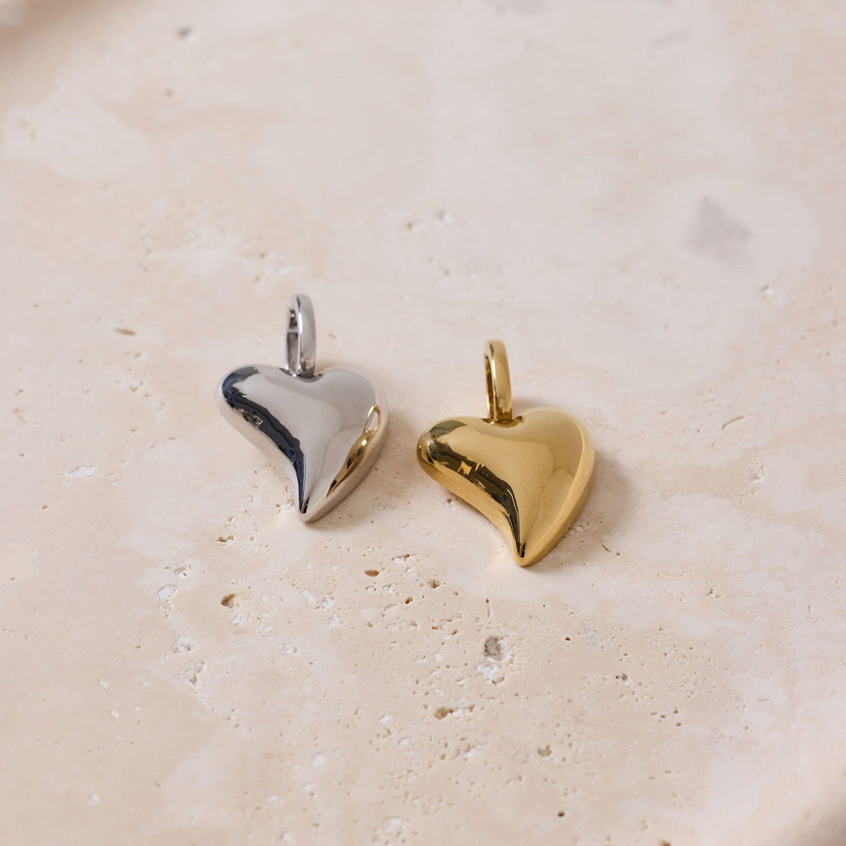 Harper Puffy Heart Charm