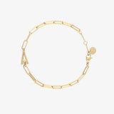Initial Paperclip Chain Bracelet
