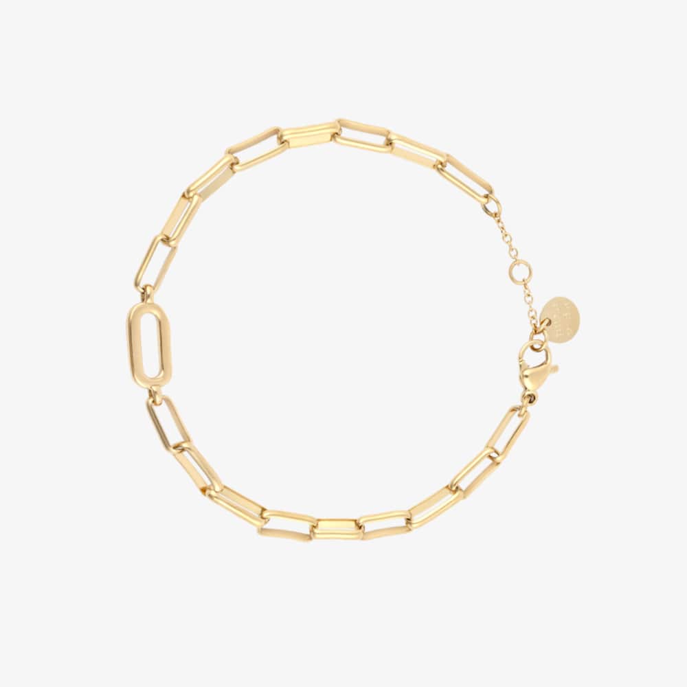 Initial Paperclip Chain Bracelet