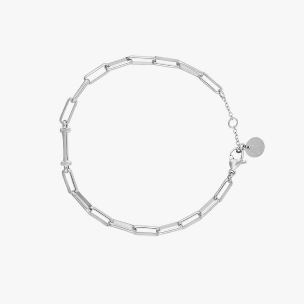 Initial Paperclip Chain Bracelet