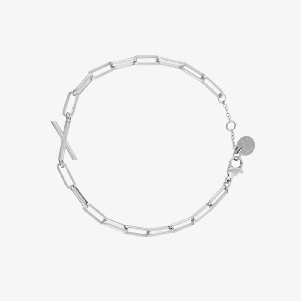Initial Paperclip Chain Bracelet