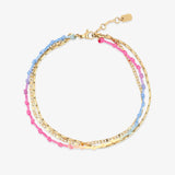 Ombre Knot Layered Anklet