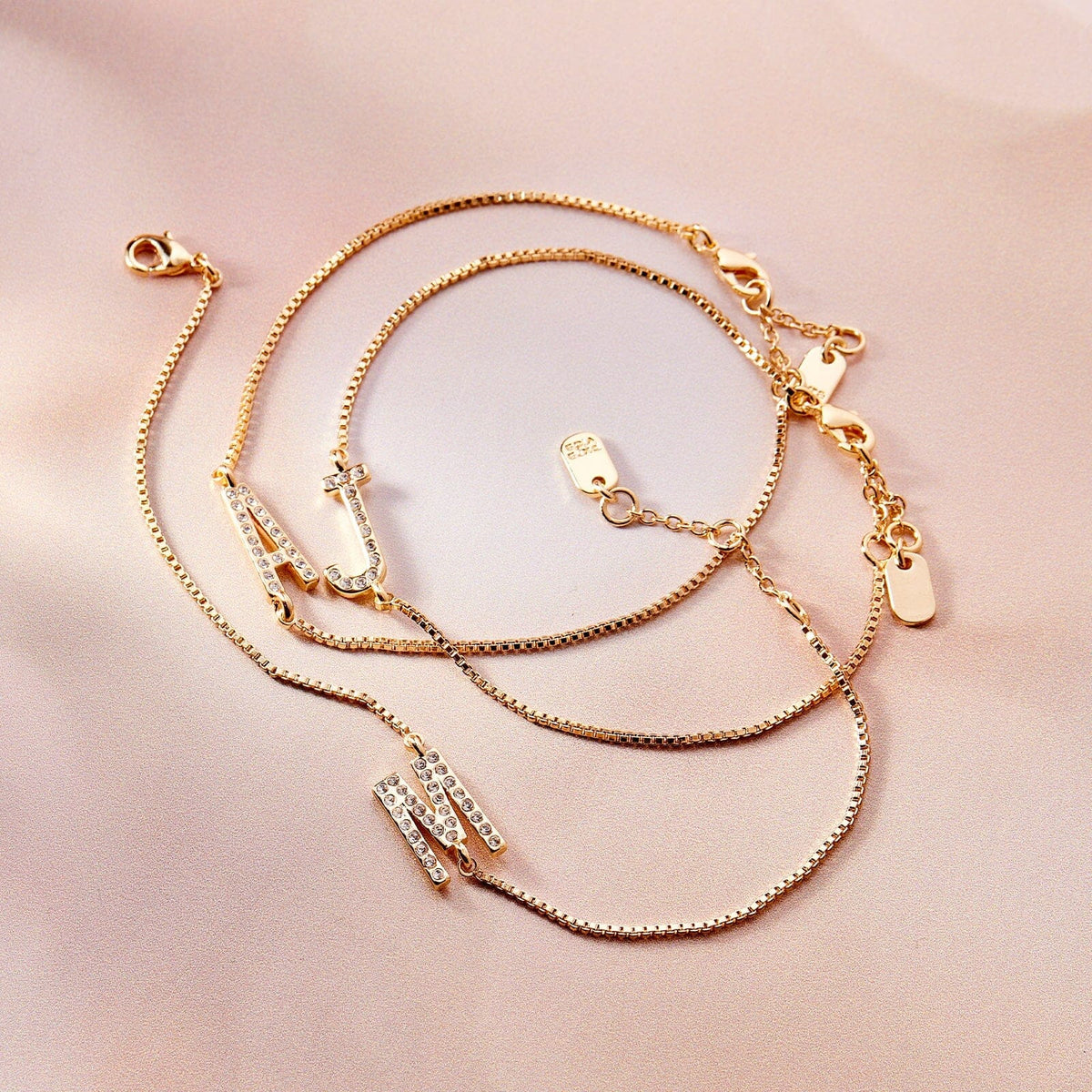 Pavé Initial Chain Bracelet