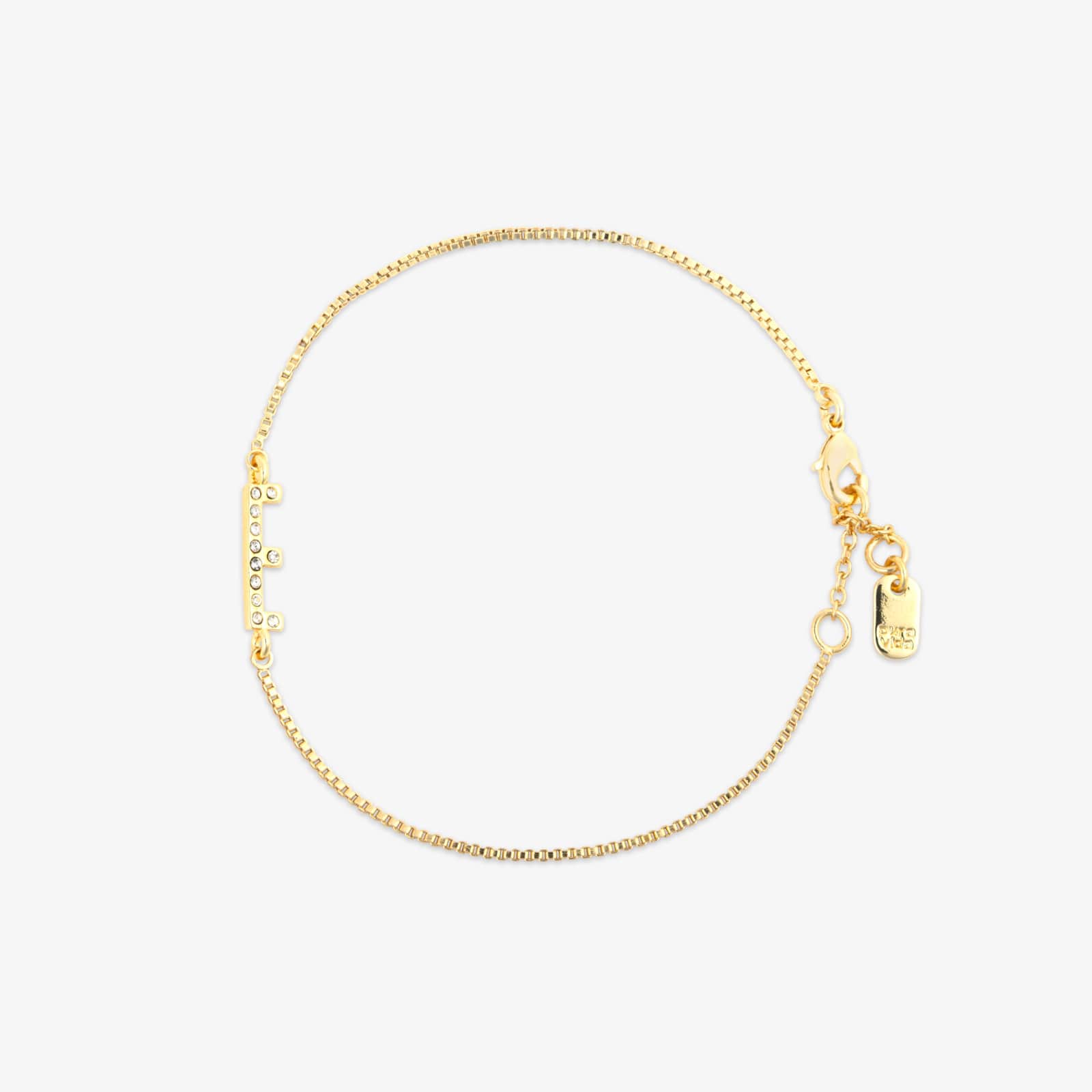 Pavé Initial Chain Bracelet
