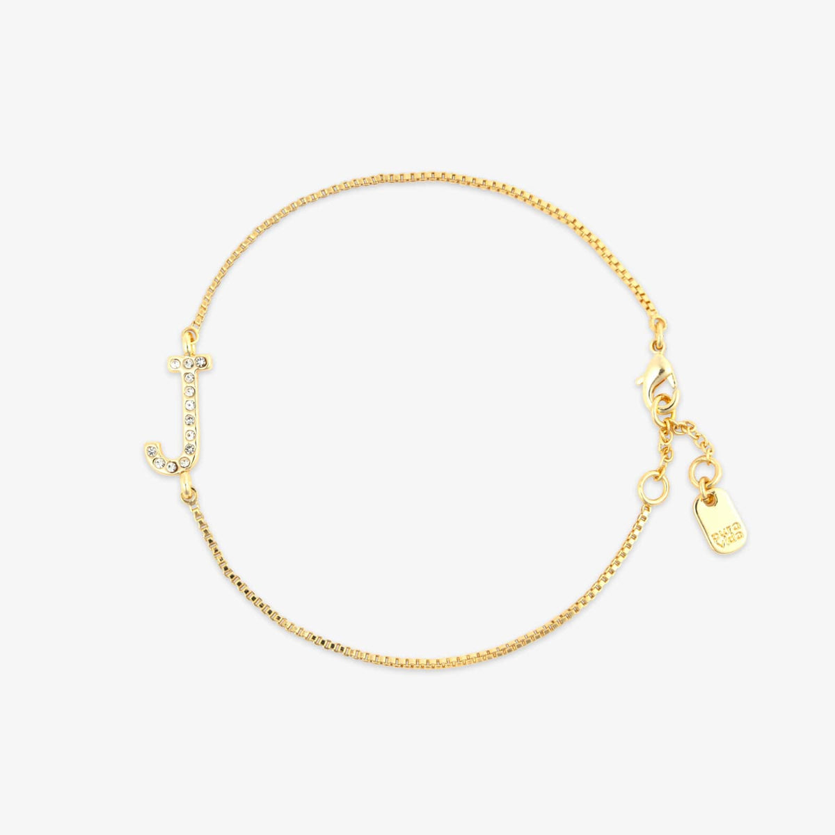 Pavé Initial Chain Bracelet