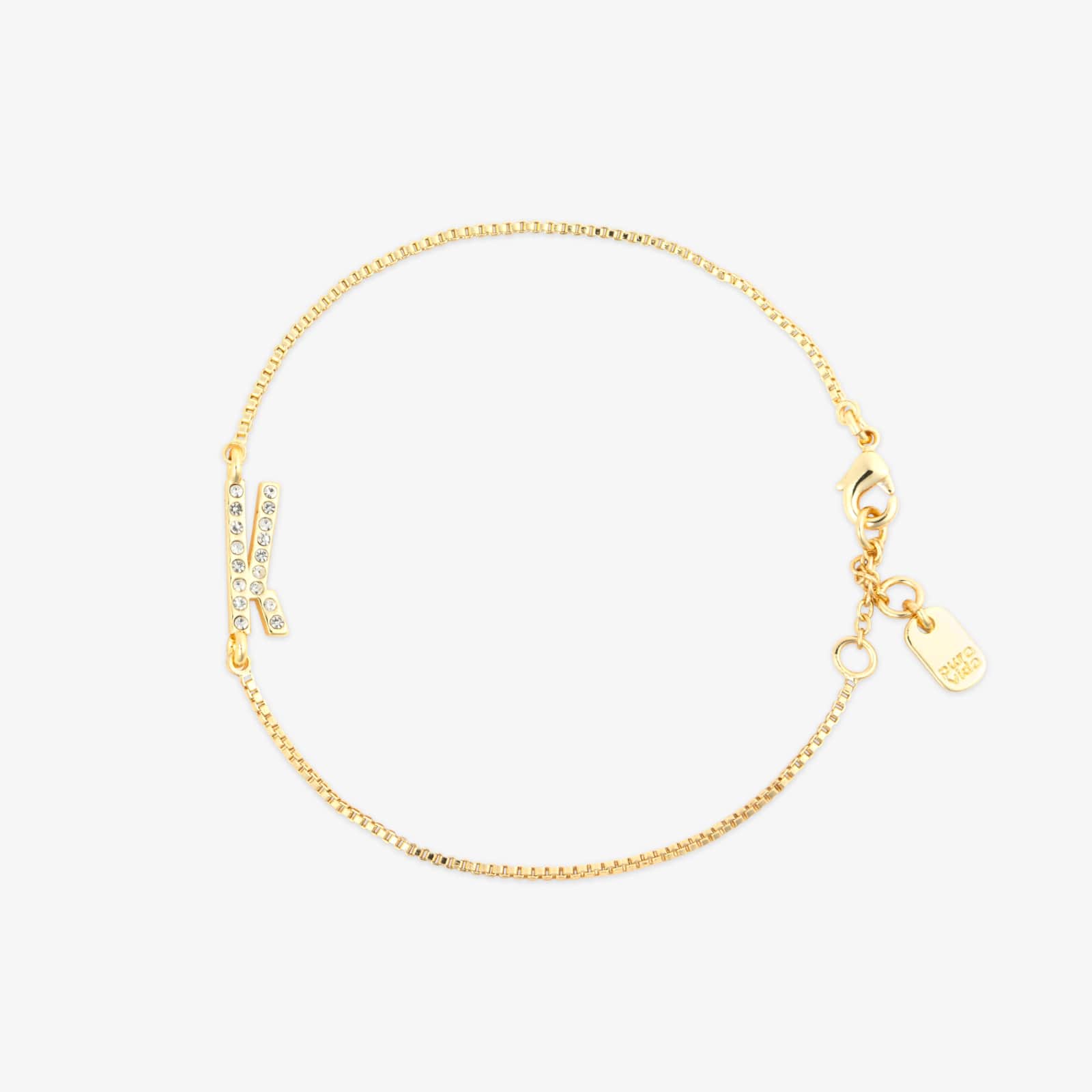 Pavé Initial Chain Bracelet