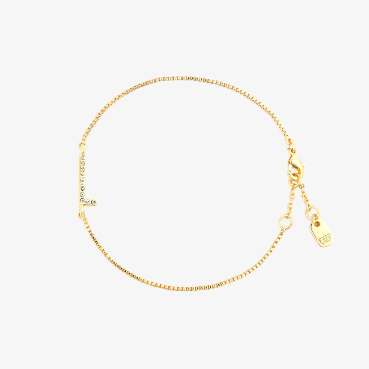 Pavé Initial Chain Bracelet