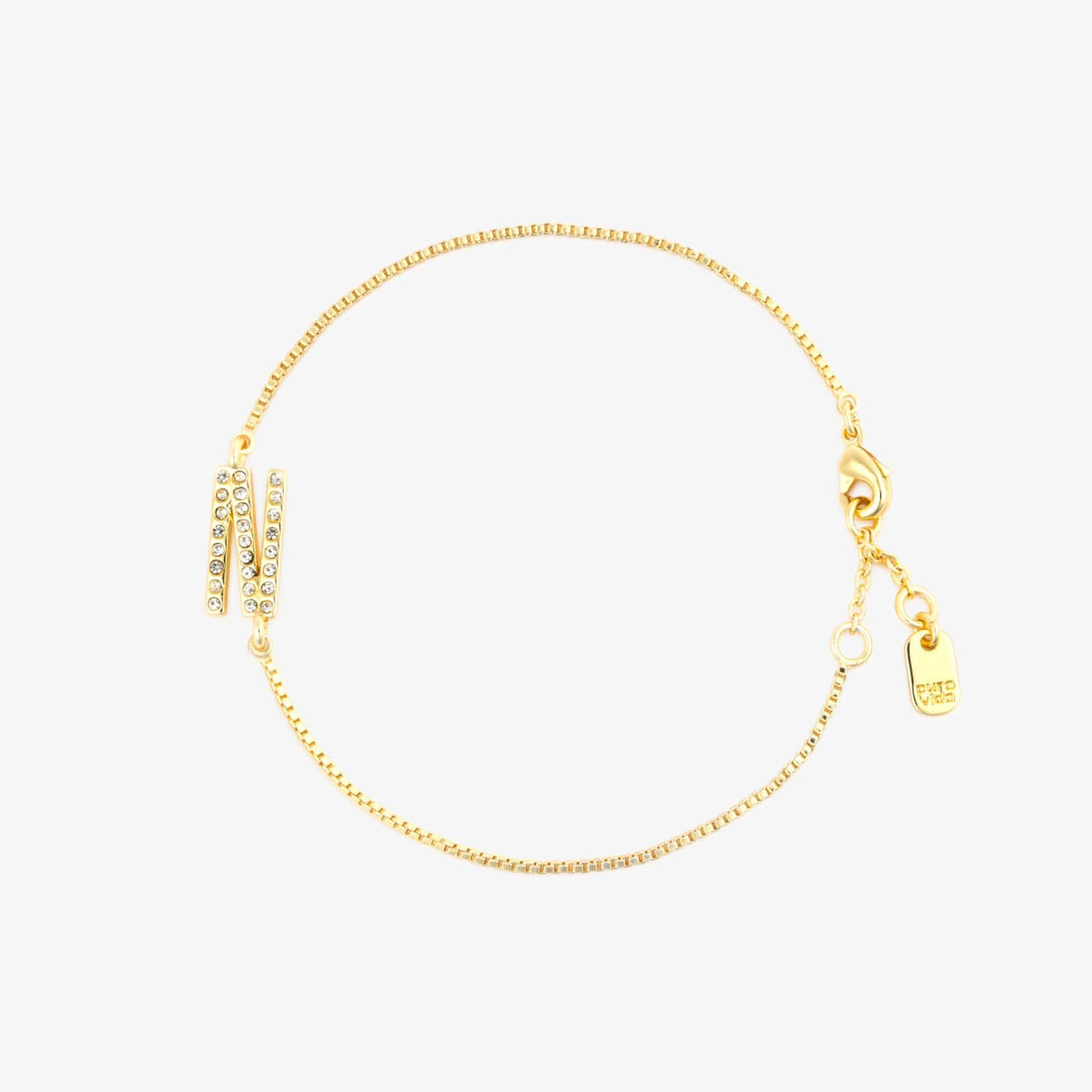 Pavé Initial Chain Bracelet