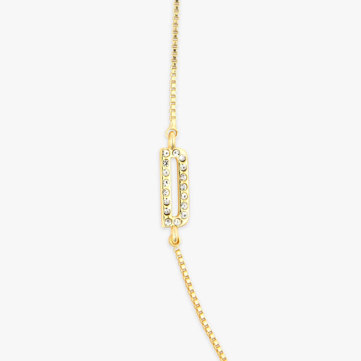 Pavé Initial Box Chain Choker