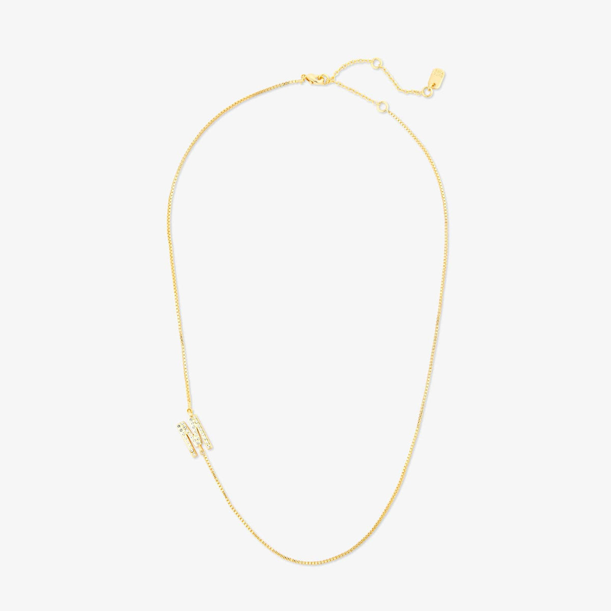 Pavé Initial Box Chain Choker