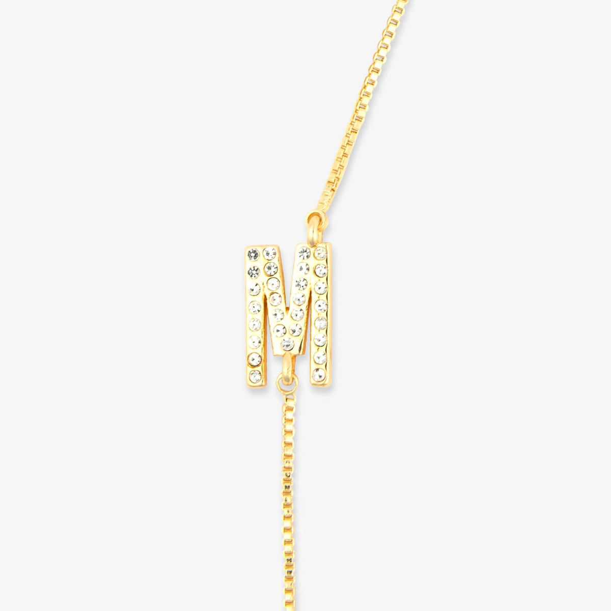 Pavé Initial Box Chain Choker