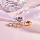 Wavy Pavé Ring Stack