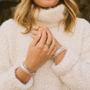 Wavy Pavé Ring Stack