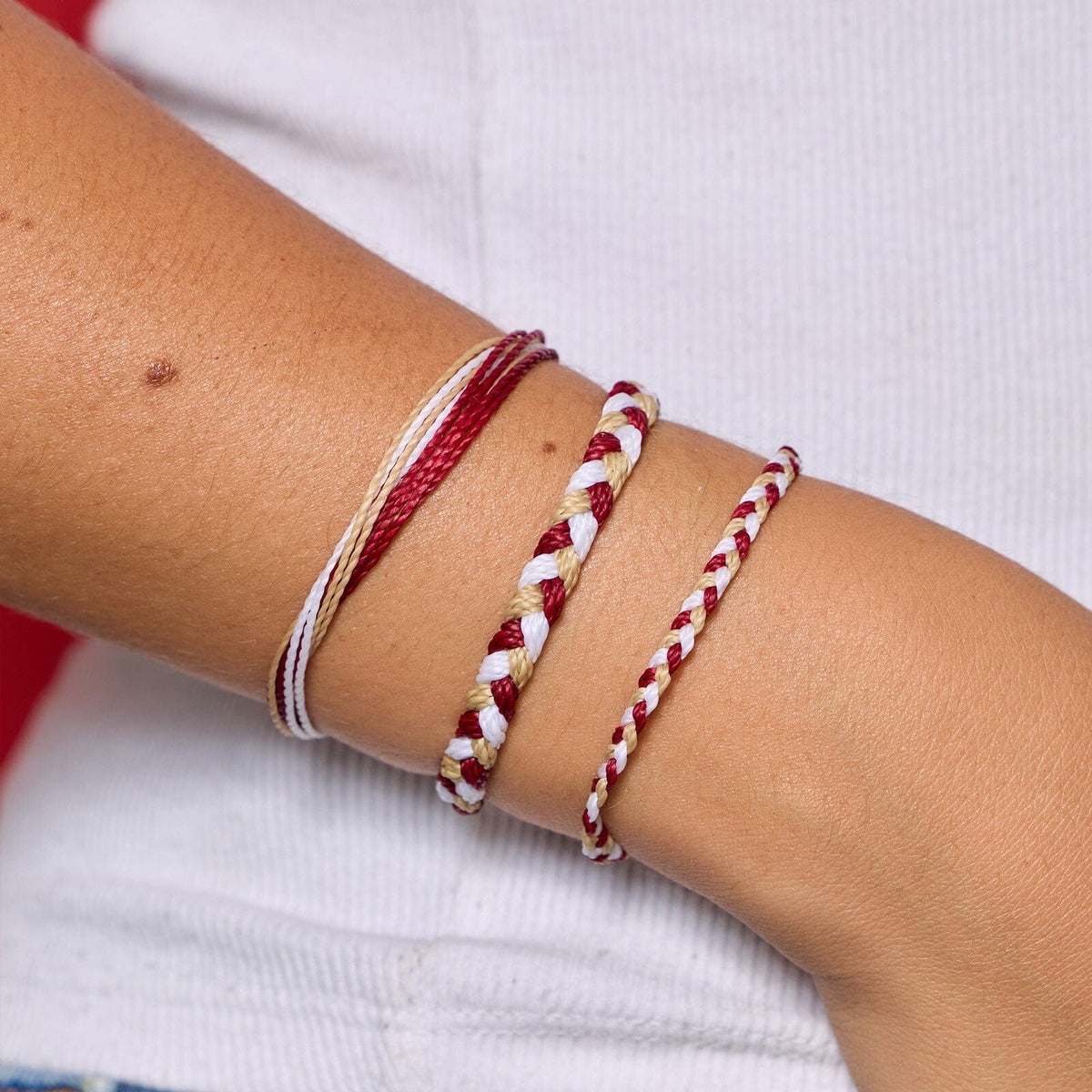Maroon, Tan & White Collection