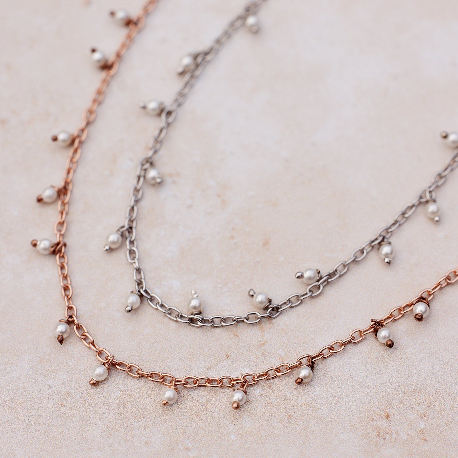 Hanging Pearl Beaded Choker