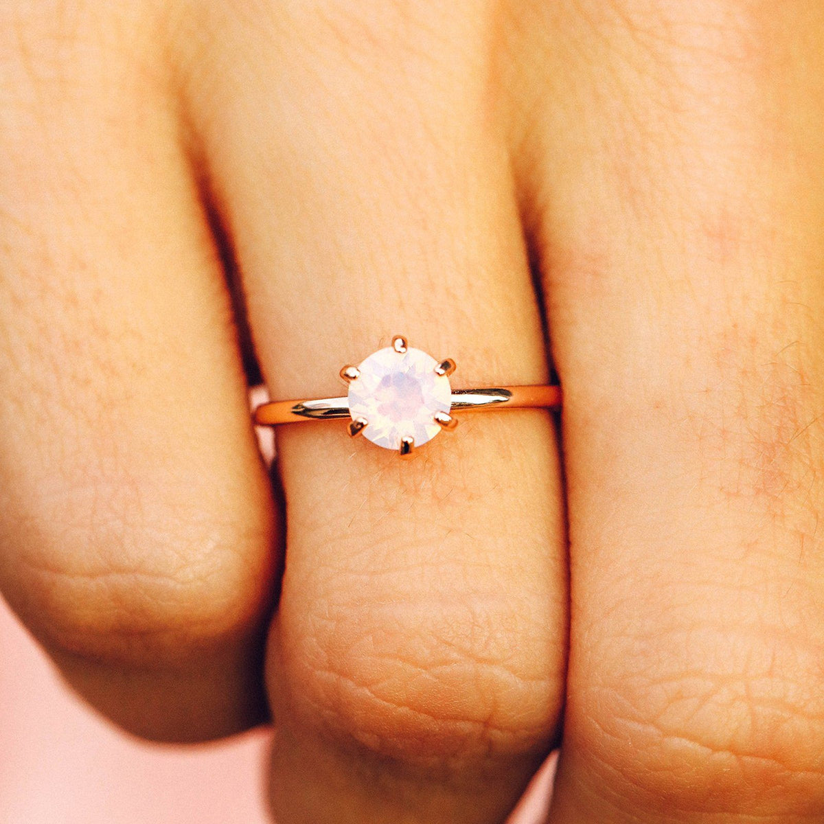 Iridescent Stone Ring