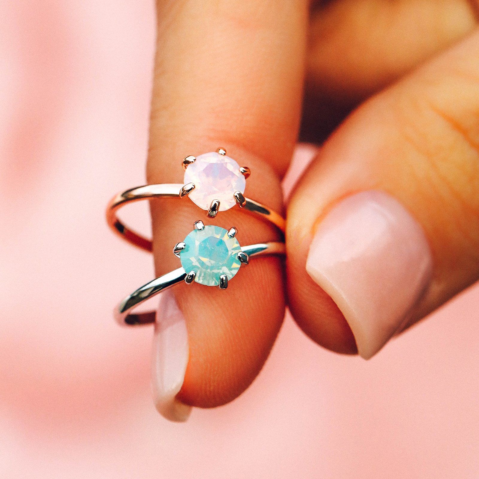 Iridescent Stone Ring